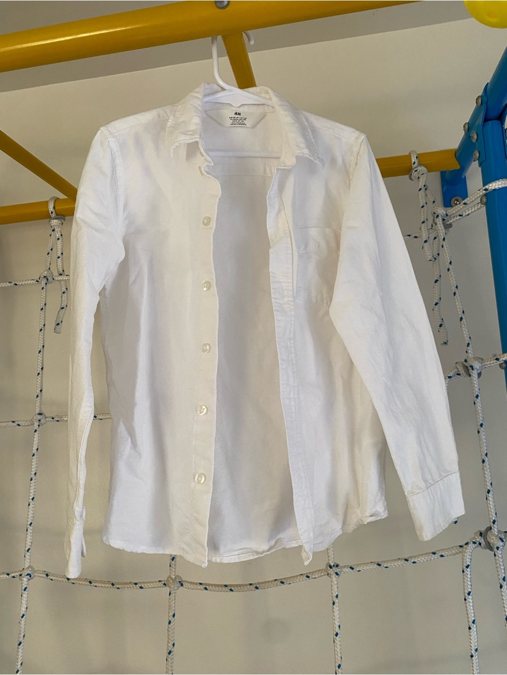 H&M Boys White Oxford Button-Down Shirt Size 7-8